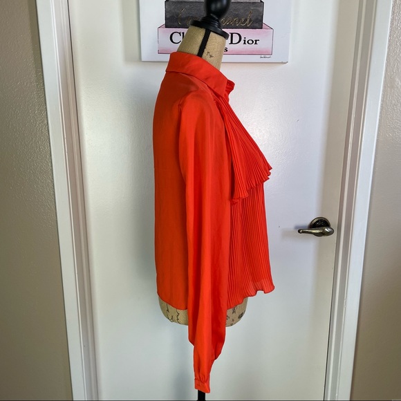 Boho Nasty Gal Jacket/Blouse Orange Button Up Lightweight Summer 4 Size New - Picture 6 of 13